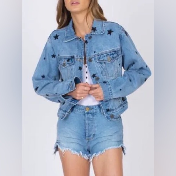 Amuse Society Embroidered Denim Jacket - Picture 4 of 4